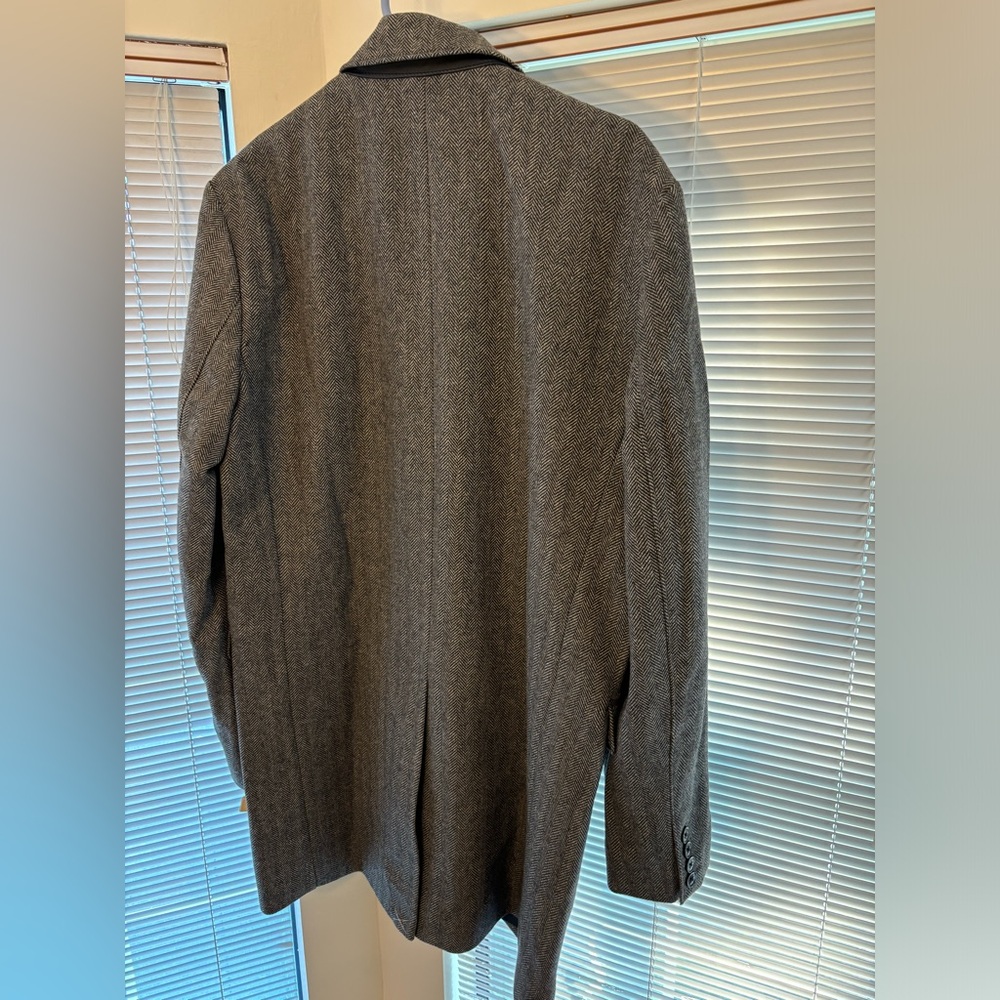 Express Men’s Herringbone Tweed Topcoat - Grey- never worn with tags - Picture 2 of 4